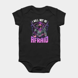 Female Ninja Character I will not be Afraid Halloween Baby Bodysuit